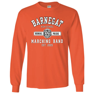Long Sleeve T-Shirt, ORANGE, 100% Cotton - Bengal Marching Band Thumbnail