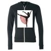 Unisex Triblend Lightweight Full-Zip Hooded Long Sleeve Tee Thumbnail