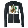 Unisex Triblend Lightweight Full-Zip Hooded Long Sleeve Tee Thumbnail