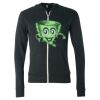 Unisex Triblend Lightweight Full-Zip Hooded Long Sleeve Tee Thumbnail