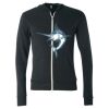 Unisex Triblend Lightweight Full-Zip Hooded Long Sleeve Tee Thumbnail