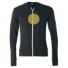 Unisex Triblend Lightweight Full-Zip Hooded Long Sleeve Tee Thumbnail