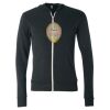 Unisex Triblend Lightweight Full-Zip Hooded Long Sleeve Tee Thumbnail