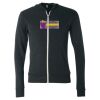 Unisex Triblend Lightweight Full-Zip Hooded Long Sleeve Tee Thumbnail
