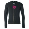 Unisex Triblend Lightweight Full-Zip Hooded Long Sleeve Tee Thumbnail