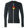 Unisex Triblend Lightweight Full-Zip Hooded Long Sleeve Tee Thumbnail