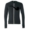 Unisex Triblend Lightweight Full-Zip Hooded Long Sleeve Tee Thumbnail