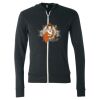Unisex Triblend Lightweight Full-Zip Hooded Long Sleeve Tee Thumbnail