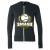 Unisex Triblend Lightweight Full-Zip Hooded Long Sleeve Tee Thumbnail