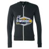 Unisex Triblend Lightweight Full-Zip Hooded Long Sleeve Tee Thumbnail