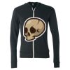 Unisex Triblend Lightweight Full-Zip Hooded Long Sleeve Tee Thumbnail