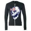 Unisex Triblend Lightweight Full-Zip Hooded Long Sleeve Tee Thumbnail