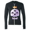 Unisex Triblend Lightweight Full-Zip Hooded Long Sleeve Tee Thumbnail