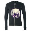 Unisex Triblend Lightweight Full-Zip Hooded Long Sleeve Tee Thumbnail