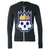 Unisex Triblend Lightweight Full-Zip Hooded Long Sleeve Tee Thumbnail