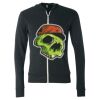 Unisex Triblend Lightweight Full-Zip Hooded Long Sleeve Tee Thumbnail
