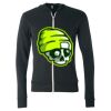 Unisex Triblend Lightweight Full-Zip Hooded Long Sleeve Tee Thumbnail