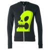 Unisex Triblend Lightweight Full-Zip Hooded Long Sleeve Tee Thumbnail