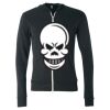 Unisex Triblend Lightweight Full-Zip Hooded Long Sleeve Tee Thumbnail