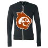 Unisex Triblend Lightweight Full-Zip Hooded Long Sleeve Tee Thumbnail