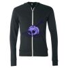 Unisex Triblend Lightweight Full-Zip Hooded Long Sleeve Tee Thumbnail
