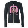 Unisex Triblend Lightweight Full-Zip Hooded Long Sleeve Tee Thumbnail