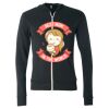 Unisex Triblend Lightweight Full-Zip Hooded Long Sleeve Tee Thumbnail
