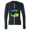 Unisex Triblend Lightweight Full-Zip Hooded Long Sleeve Tee Thumbnail