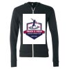 Unisex Triblend Lightweight Full-Zip Hooded Long Sleeve Tee Thumbnail