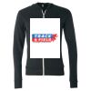Unisex Triblend Lightweight Full-Zip Hooded Long Sleeve Tee Thumbnail