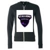 Unisex Triblend Lightweight Full-Zip Hooded Long Sleeve Tee Thumbnail