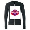 Unisex Triblend Lightweight Full-Zip Hooded Long Sleeve Tee Thumbnail