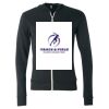 Unisex Triblend Lightweight Full-Zip Hooded Long Sleeve Tee Thumbnail