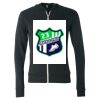 Unisex Triblend Lightweight Full-Zip Hooded Long Sleeve Tee Thumbnail