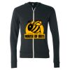 Unisex Triblend Lightweight Full-Zip Hooded Long Sleeve Tee Thumbnail