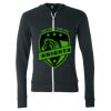 Unisex Triblend Lightweight Full-Zip Hooded Long Sleeve Tee Thumbnail