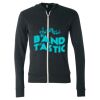 Unisex Triblend Lightweight Full-Zip Hooded Long Sleeve Tee Thumbnail