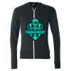 Unisex Triblend Lightweight Full-Zip Hooded Long Sleeve Tee Thumbnail