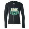 Unisex Triblend Lightweight Full-Zip Hooded Long Sleeve Tee Thumbnail