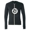 Unisex Triblend Lightweight Full-Zip Hooded Long Sleeve Tee Thumbnail