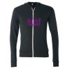 Unisex Triblend Lightweight Full-Zip Hooded Long Sleeve Tee Thumbnail