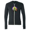 Unisex Triblend Lightweight Full-Zip Hooded Long Sleeve Tee Thumbnail