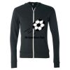 Unisex Triblend Lightweight Full-Zip Hooded Long Sleeve Tee Thumbnail