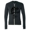 Unisex Triblend Lightweight Full-Zip Hooded Long Sleeve Tee Thumbnail