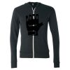 Unisex Triblend Lightweight Full-Zip Hooded Long Sleeve Tee Thumbnail