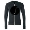 Unisex Triblend Lightweight Full-Zip Hooded Long Sleeve Tee Thumbnail
