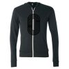 Unisex Triblend Lightweight Full-Zip Hooded Long Sleeve Tee Thumbnail