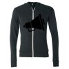 Unisex Triblend Lightweight Full-Zip Hooded Long Sleeve Tee Thumbnail