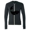 Unisex Triblend Lightweight Full-Zip Hooded Long Sleeve Tee Thumbnail