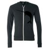 Unisex Triblend Lightweight Full-Zip Hooded Long Sleeve Tee Thumbnail